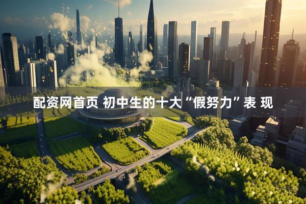配资网首页 初中生的十大“假努力”表 现