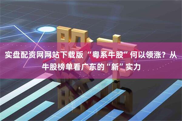 实盘配资网网站下载版 “粤系牛股”何以领涨？从牛股榜单看广东的“新”实力